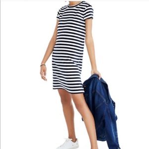 Madewell Velour Stripe Dress
